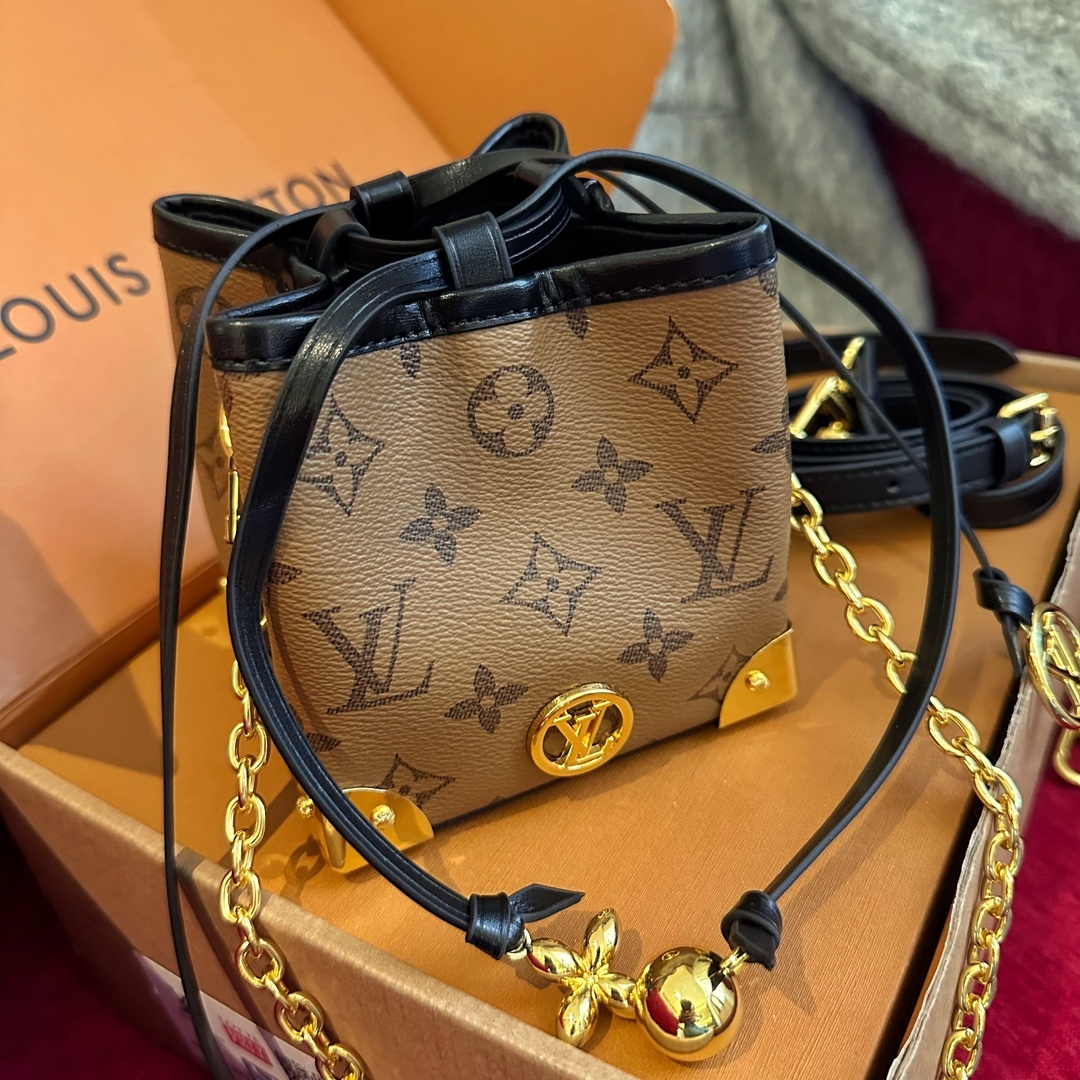 LV NOÉ PURSE MONOGRAM BROWN 12CM