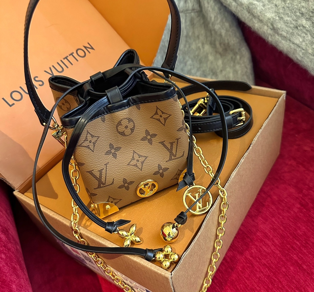 LV NOÉ PURSE MONOGRAM BROWN 12CM