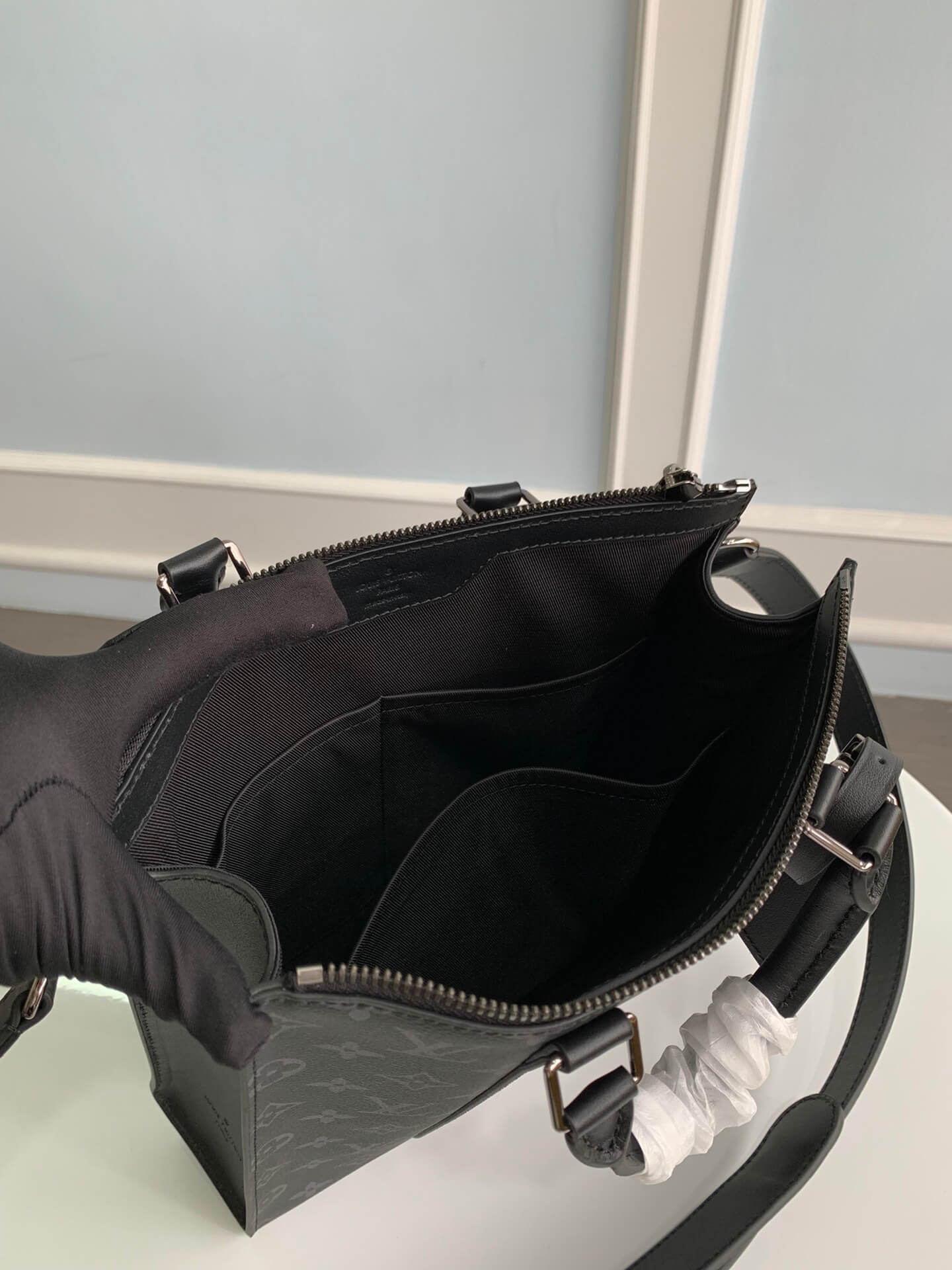 M46098 SAC PLAT PM Handbag Monogram Chess 26cm black