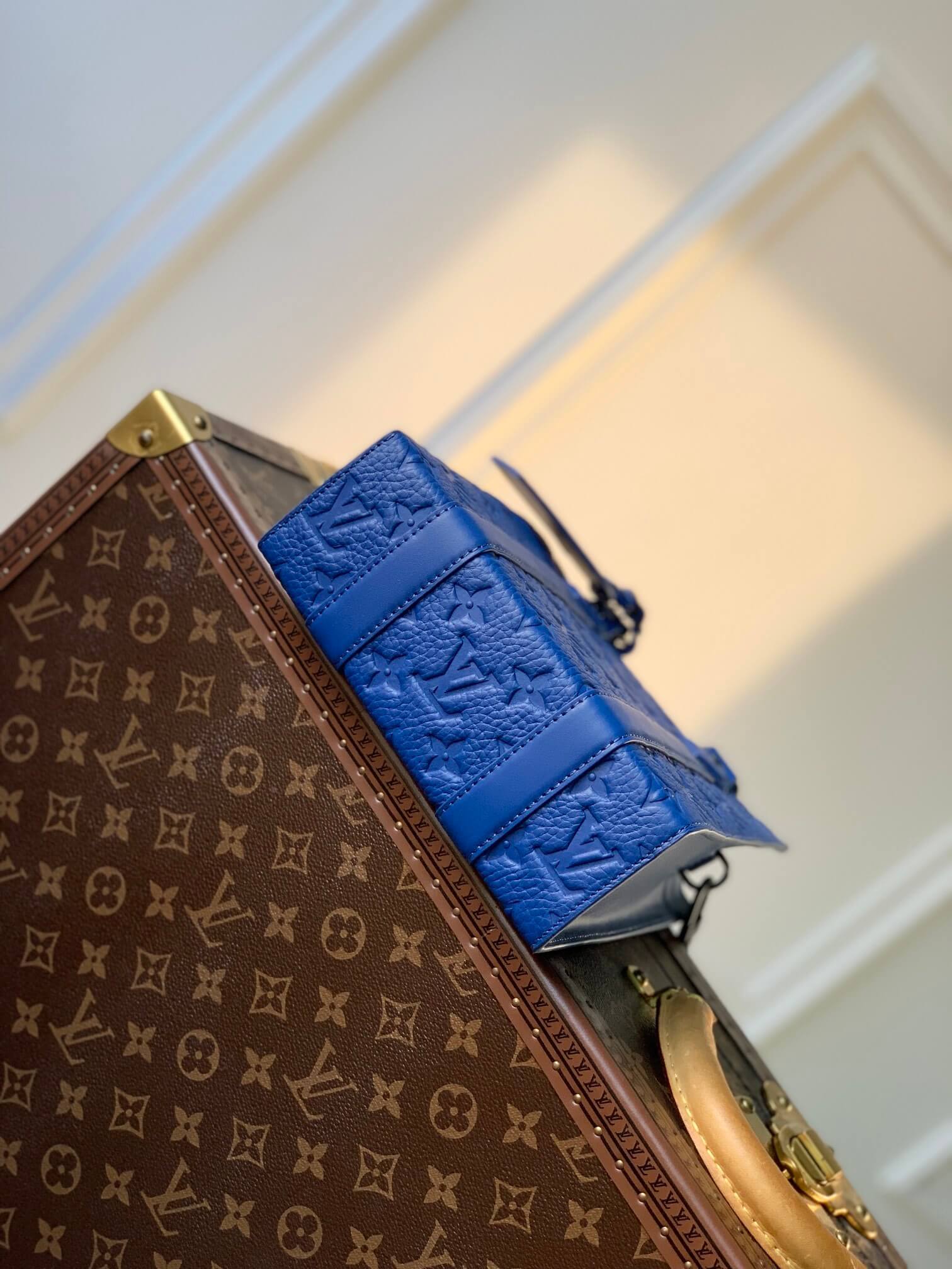 M46453 SAC PLAT Monogram Eclipse 19cm blue