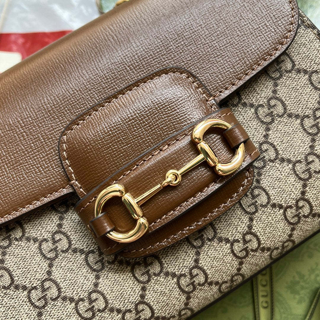 gg Ophidia gg Horsebit 1955 Mini Bag Light Brown And Beige For Women, Women&#8217;s Bags 8.6in/22cm gg 703848 9AAAJ 8563