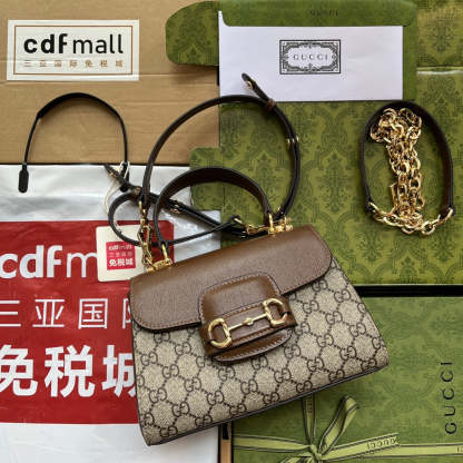 gg Ophidia gg Horsebit 1955 Mini Bag Light Brown And Beige For Women, Women&#8217;s Bags 8.6in/22cm gg 703848 9AAAJ 8563