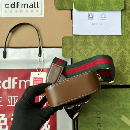 gg Horsebit 1955 Strap Wallet Brown For Women, Women&#8217;s Bags 4.7in/12cm gg ‎699760 HUHHG 8565