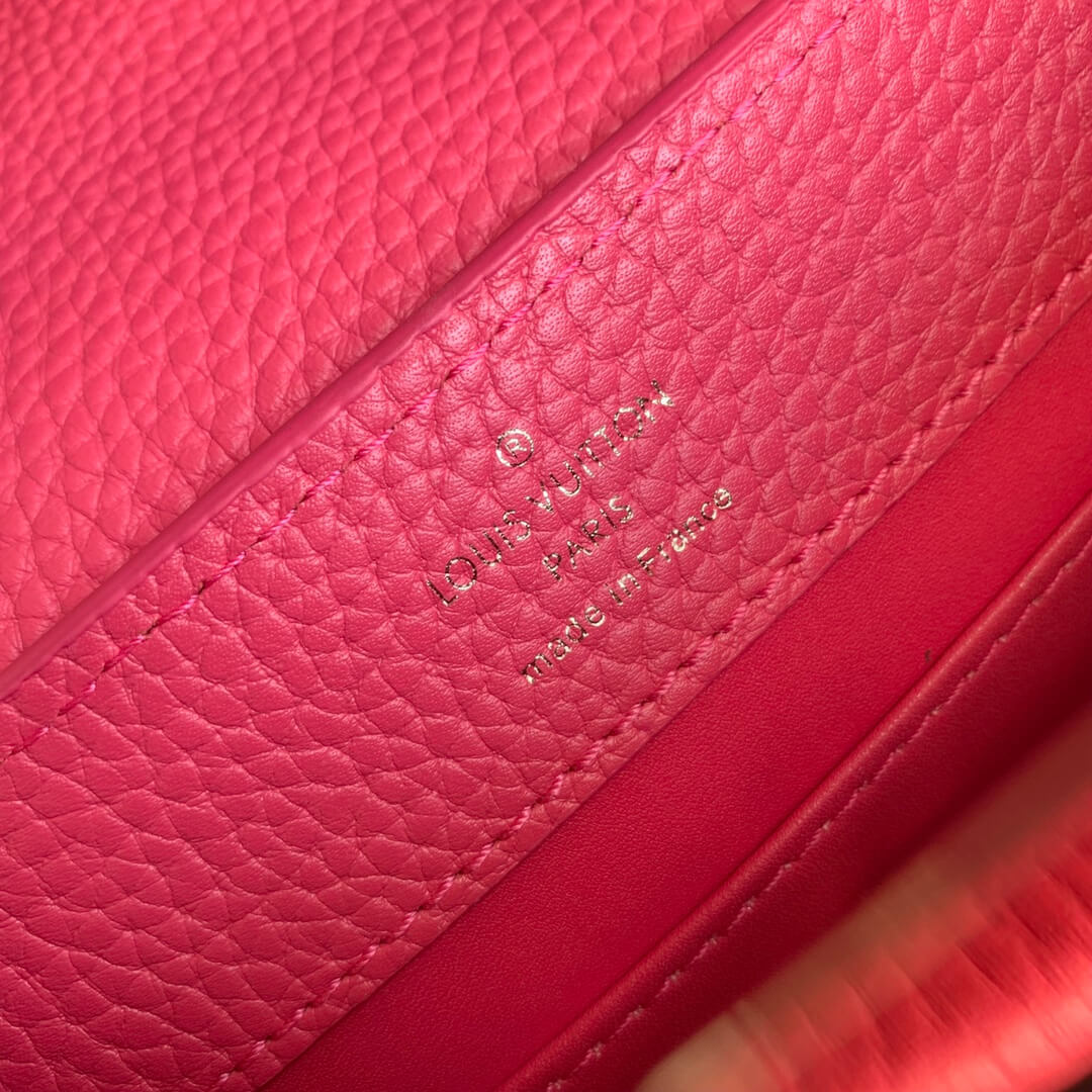 N81209 Capucines BB Taurillon 21cm rose red