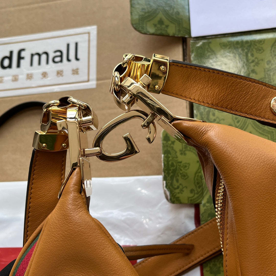 gg Atache Large Shoulder Bag Brown For Women, Women’s Bags 13.8in/35cm gg‎ 702823 UXWBG 3162