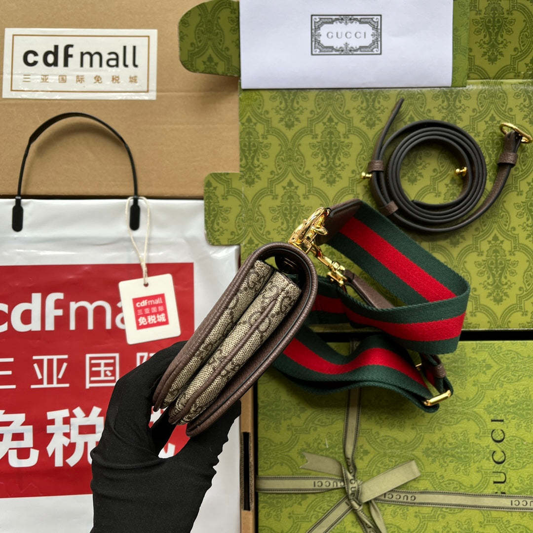 gg Blondie Mini Bag Brown And Beige For Women, Women’s Bags 8.7in/22cm gg