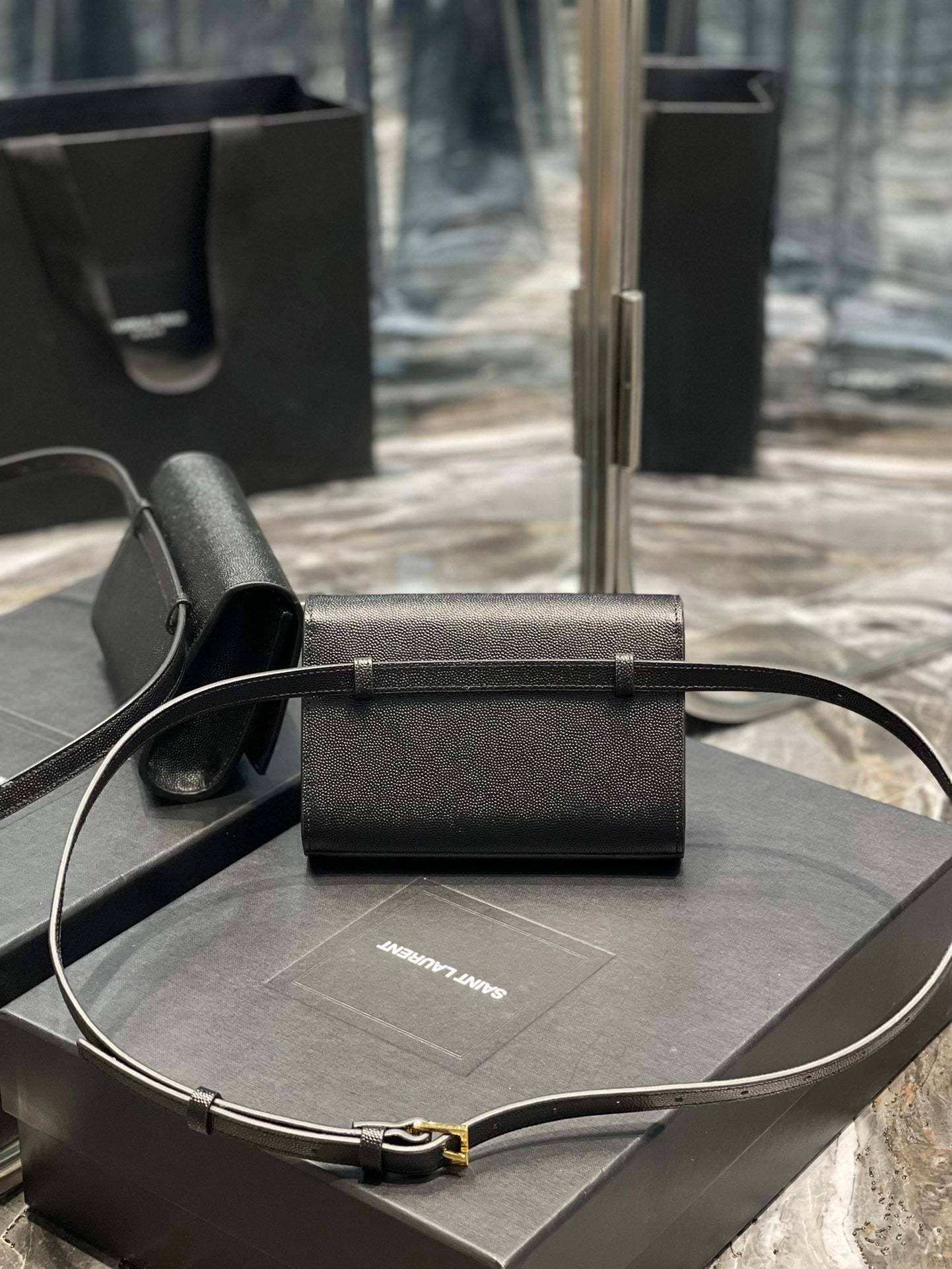 YSSL Kate Belt Bag Black For Women, Women’s Bags 7in/18cm YSL 534395BOW0J1000