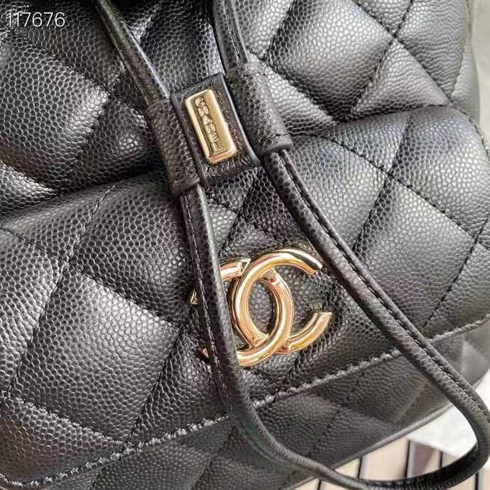 Chanel Duma Backpack Gold Toned Hardware Black For Women, Women’s Bags, Shoulder Bags 9.4in/24cm AS1371