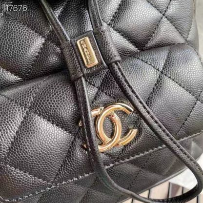 Chanel Duma Backpack Gold Toned Hardware Black For Women, Women&#8217;s Bags, Shoulder Bags 9.4in/24cm AS1371
