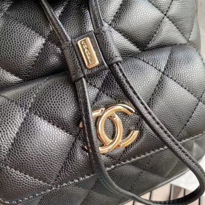 Chanel Duma Backpack Gold Toned Hardware Black For Women, Women&#8217;s Bags, Shoulder Bags 9.4in/24cm AS1371