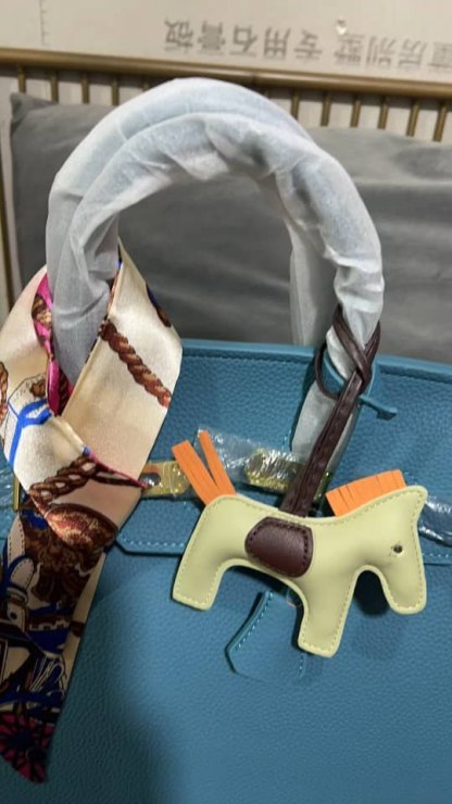 Hermes Birkin Togo Blue Jean Bags 