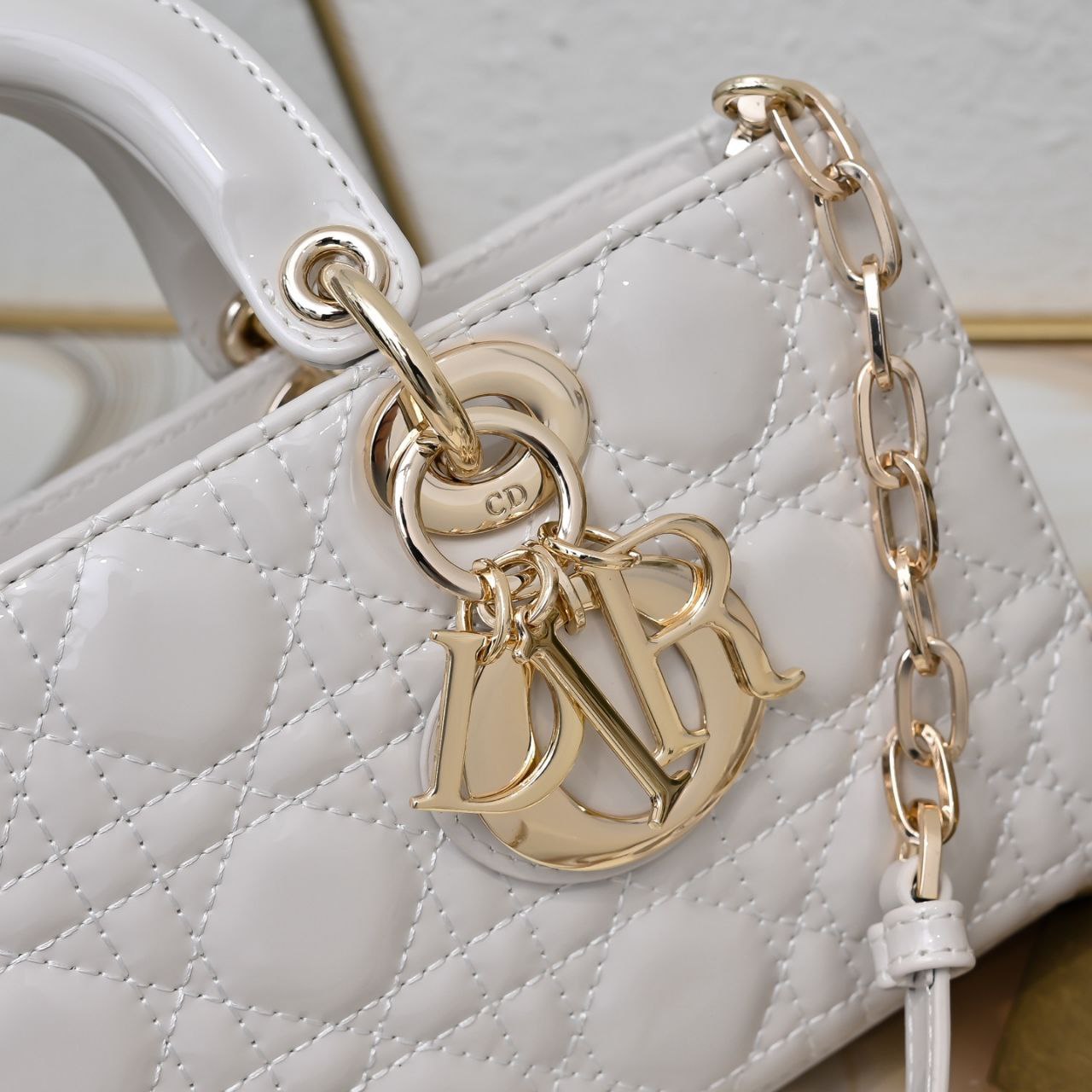 Dior Small Lady D-Joy Bag Latte