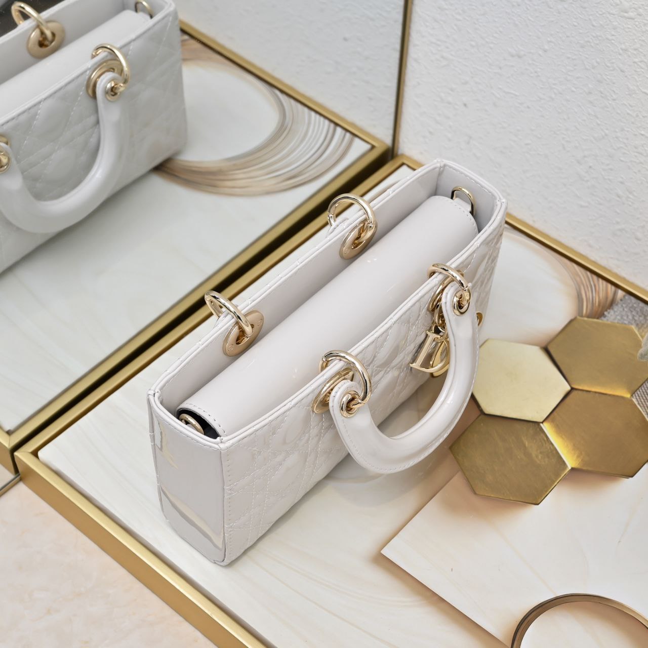 Dior Small Lady D-Joy Bag Latte