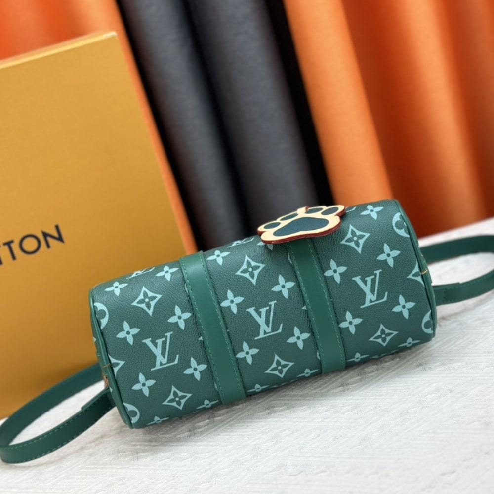 LUV 25CM MONOGRAM GREEN KEEPALL BANDOULIÈRE 25