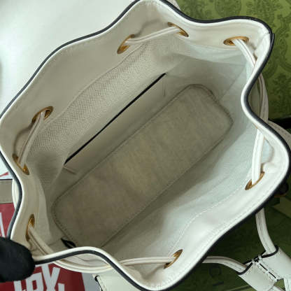 gg Bamboo Small Backpack White For Women, Women’s Bags 8.6in/22cm gg ‎‎702101 UZY0T 9022