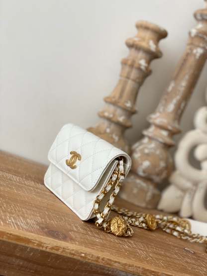 Chanel Clutch With Chain White For Women, Women’s Bags 4.8in/12.3cm
