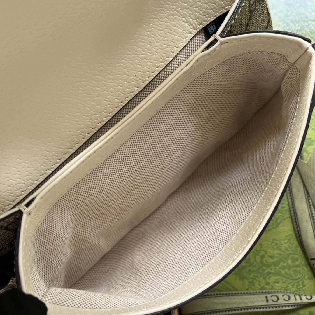 gg Blondie Mini Bag Brown And White For Women, Women’s Bags 8.7in/22cm gg
