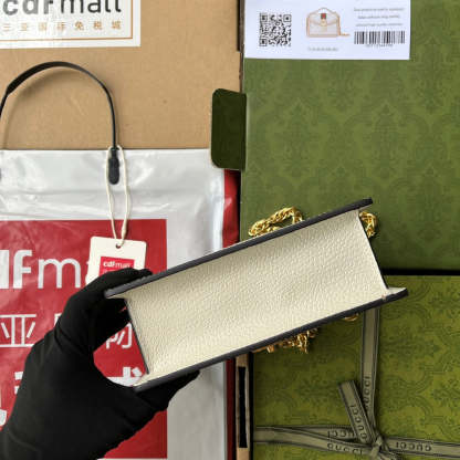 gg Ophidia gg Mini Shoulder Bag White For Women, Women’s Bags 6.9in/17.5cm gg ‎696180 UULAK 9956