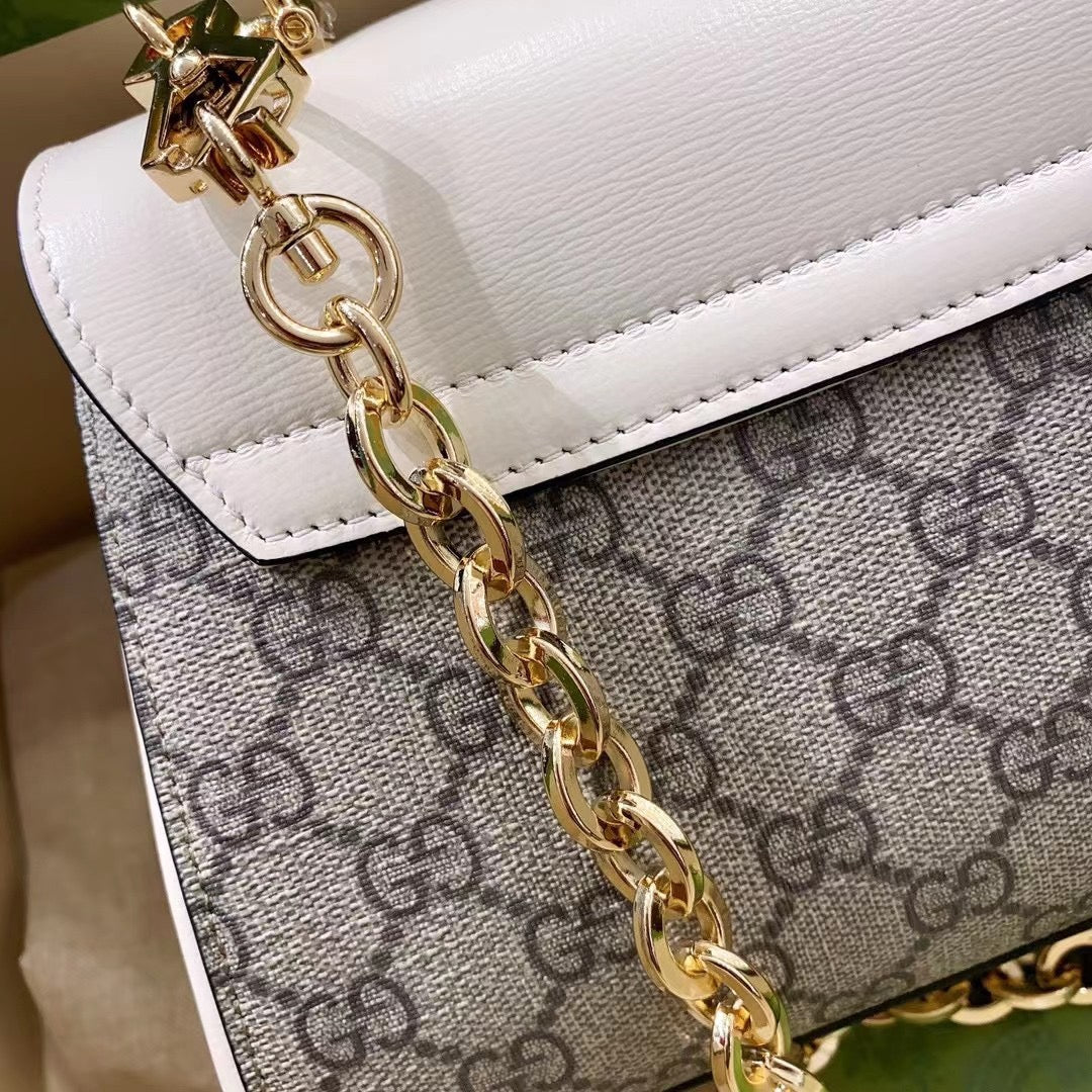 gg Horsebit 1955 Mini Bag White For Women, Women&#8217;s Bags 8.7in/22cm gg ‎703848 92TCK 9761