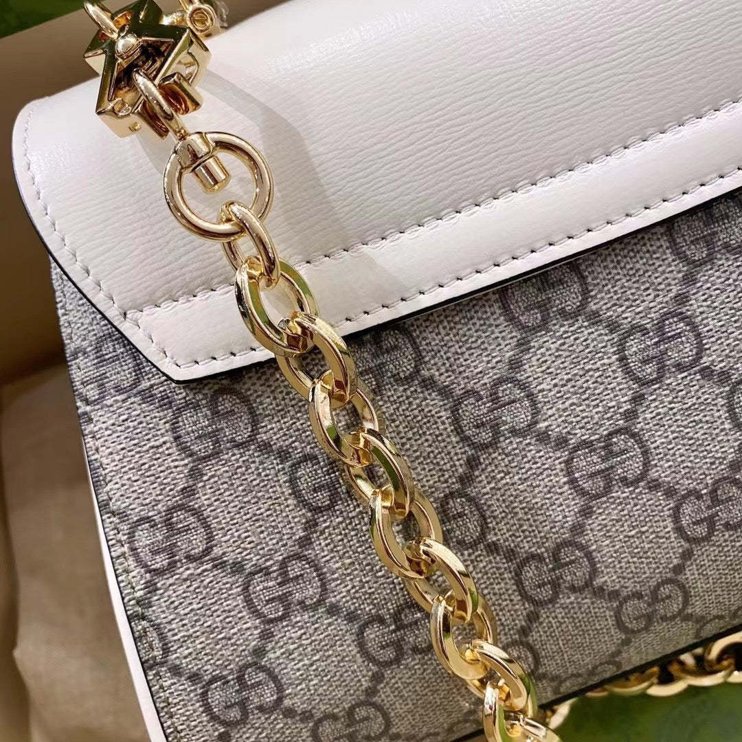 gg Horsebit 1955 Mini Bag White For Women, Women&#8217;s Bags 8.7in/22cm gg ‎703848 92TCK 9761