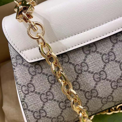 gg Horsebit 1955 Mini Bag White For Women, Women&#8217;s Bags 8.7in/22cm gg ‎703848 92TCK 9761