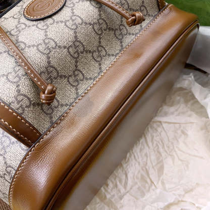 gg Backpack With Interlocking G Brown For Women, Women&#8217;s Bags 11.8in/30cm gg ‎