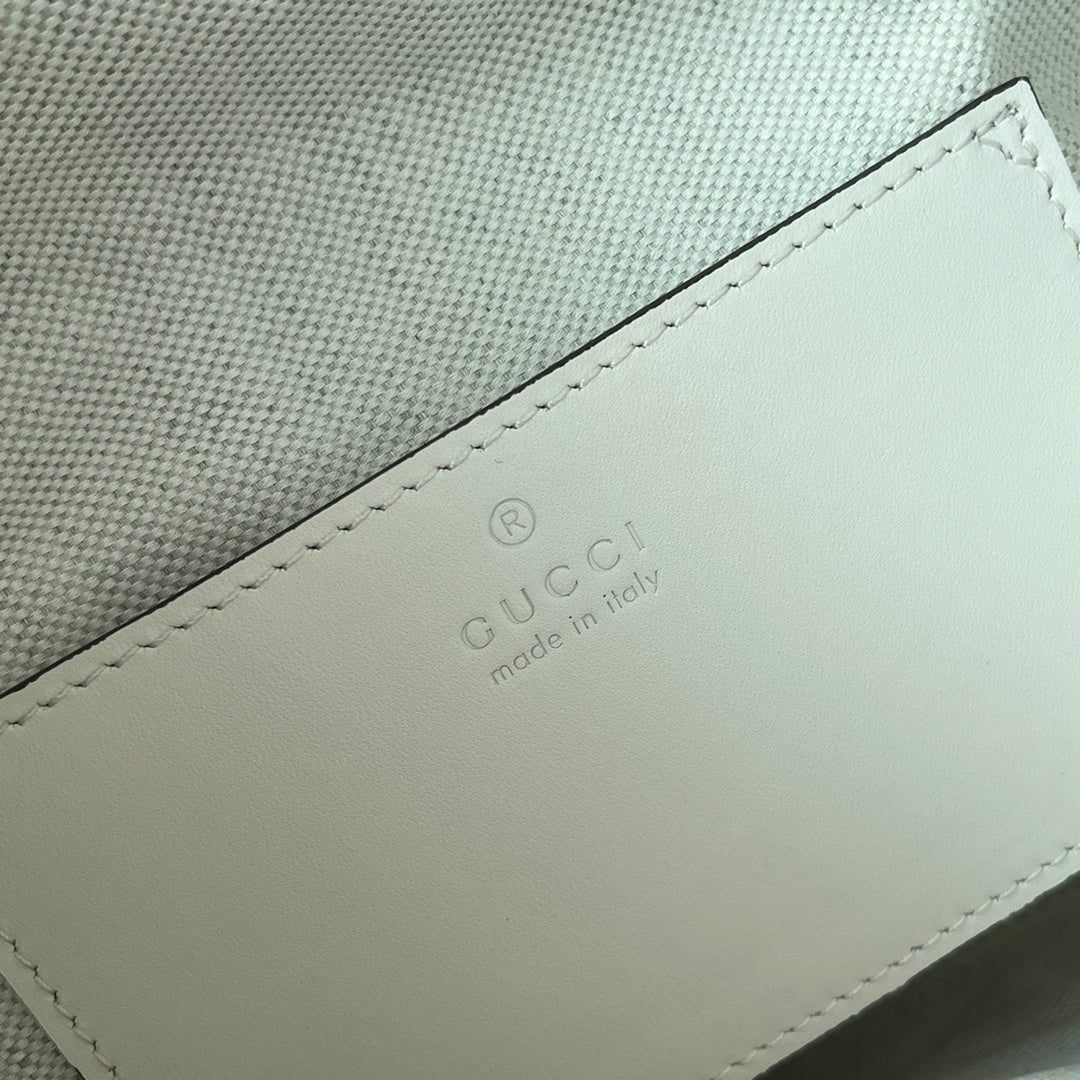 gg Bamboo Small Backpack White For Women, Women’s Bags 8.6in/22cm gg ‎‎702101 UZY0T 9022