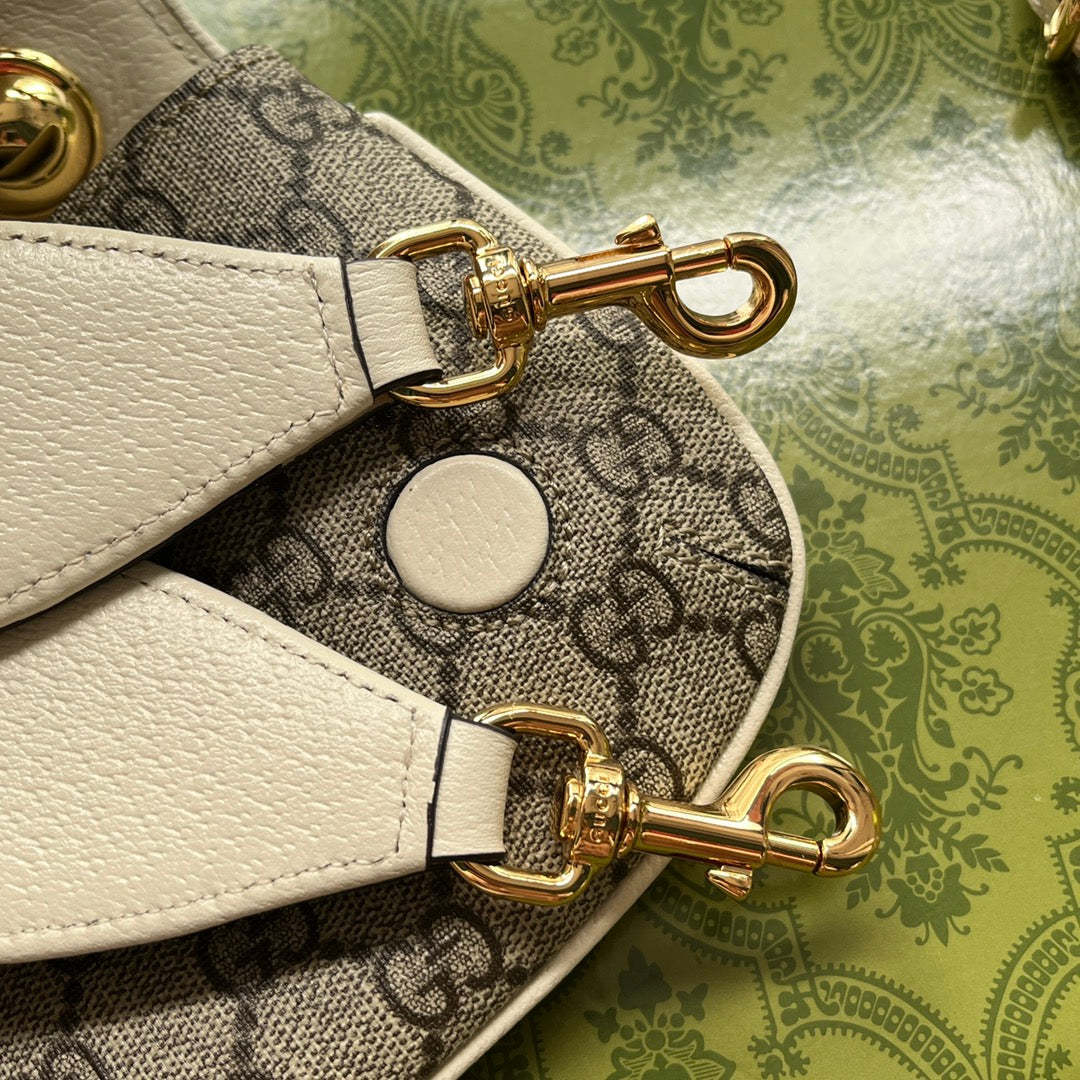 gg Blondie Mini Bag Brown And White For Women, Women’s Bags 8.7in/22cm gg