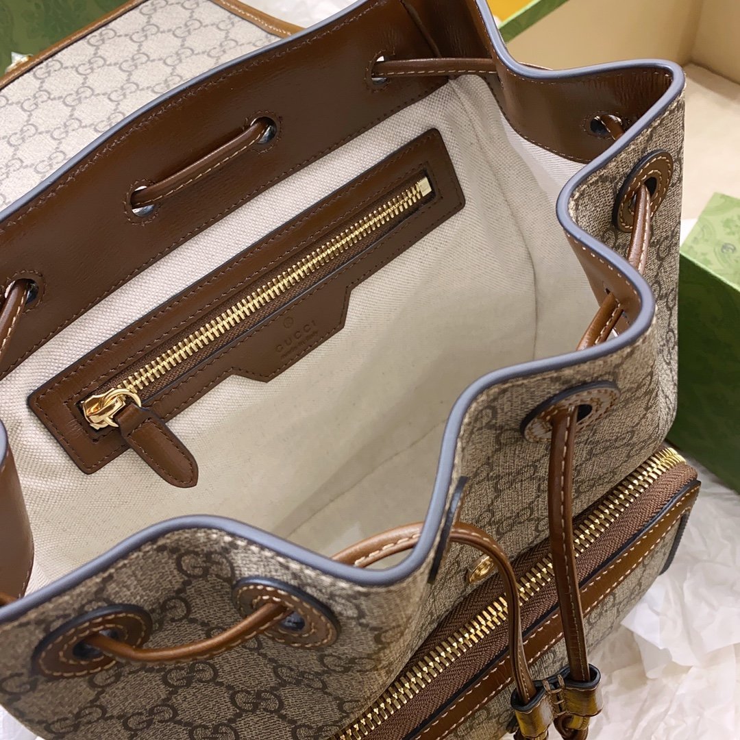 gg Backpack With Interlocking G Brown For Women, Women’s Bags 11.8in/30cm gg ‎