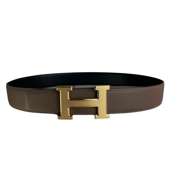HM BELT TOGO SWIFT GOLD BUCKLE LIGHT BROWN 38MM