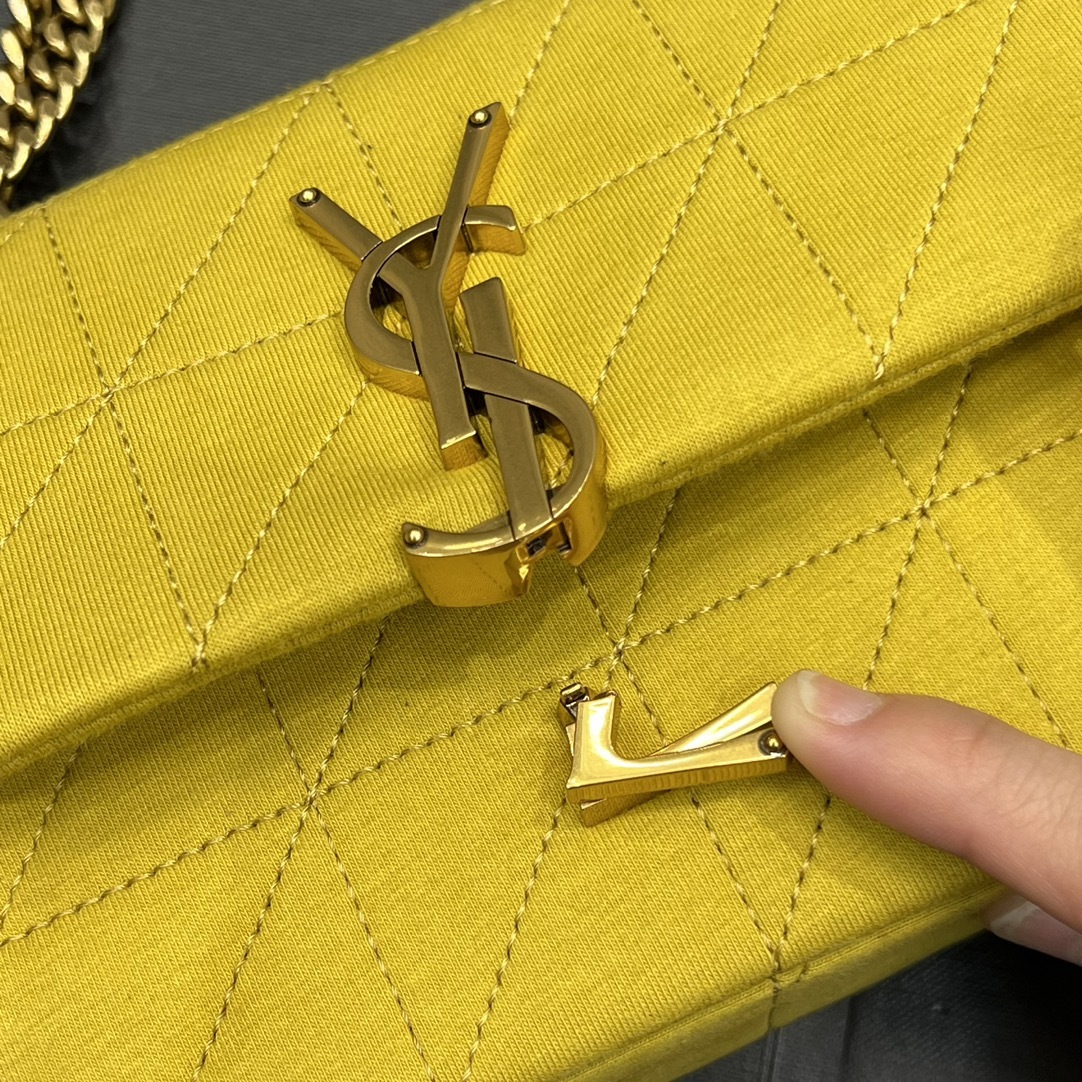 YSSL Jamie Mini Chain Bag Yellow For Women, Women’s Bags 6.9in/17.5cm YSL