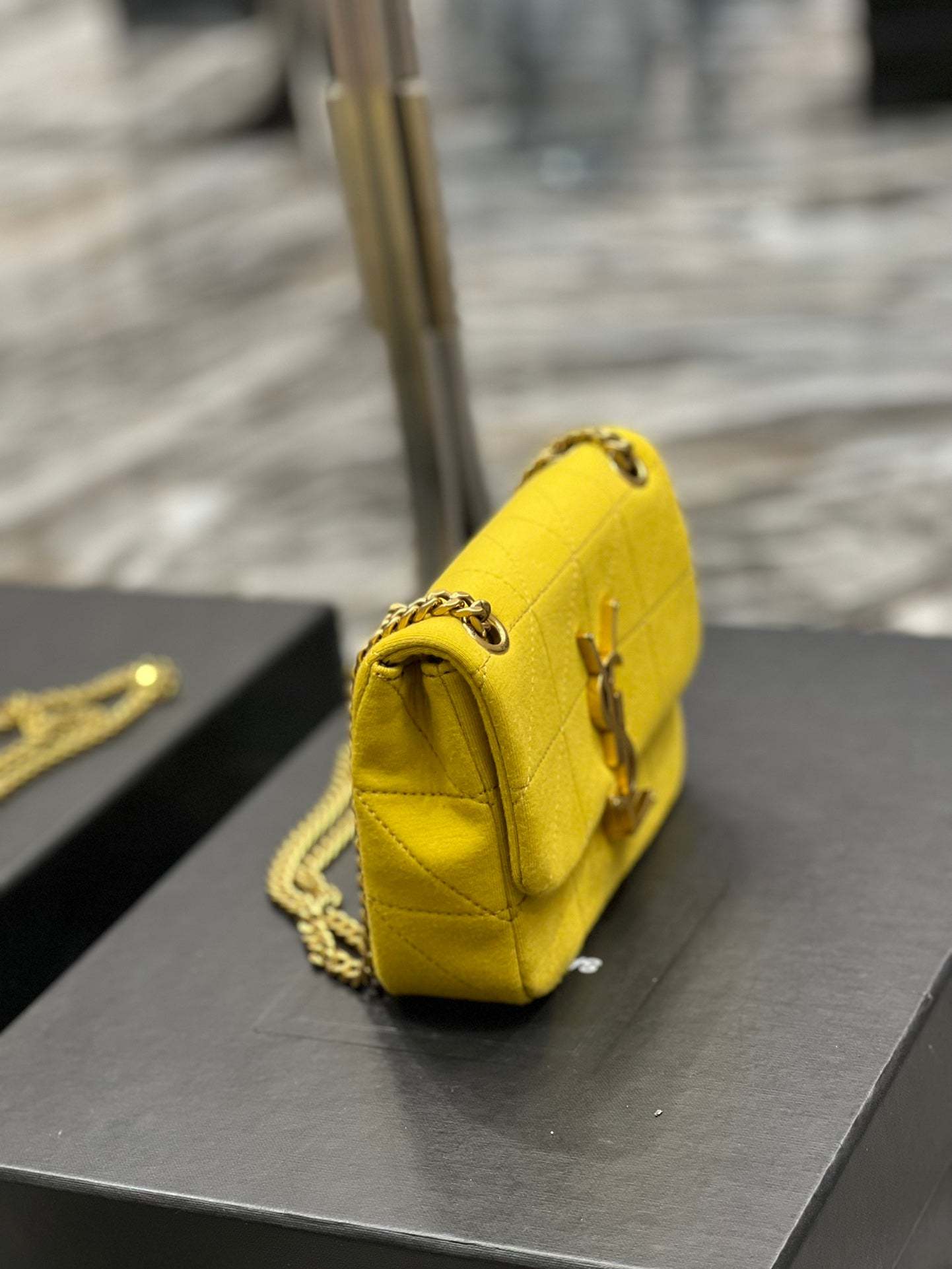 YSSL Jamie Mini Chain Bag Yellow For Women, Women’s Bags 6.9in/17.5cm YSL