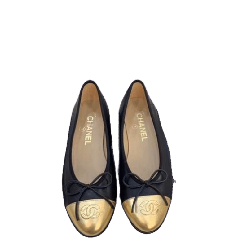 CHL BALLERINA FLATS BLACK/GOLD