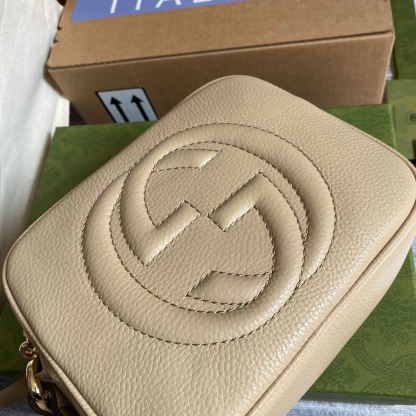 GG 308364 shoulder bag 22cm The New light apricot Leather