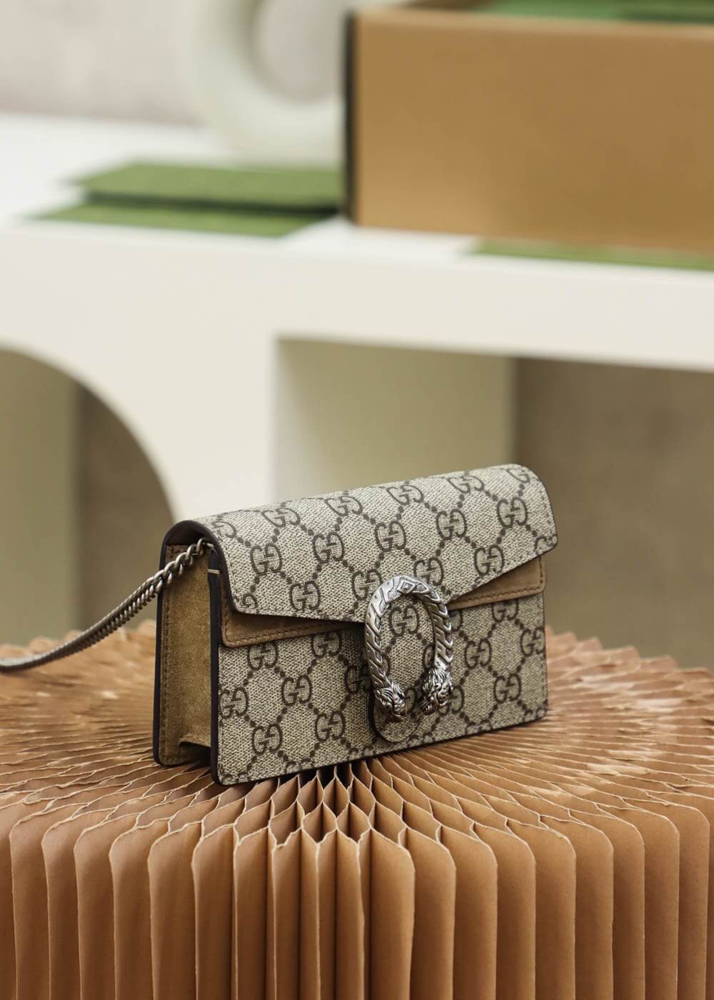 GC476432 shoulder bag Leather grey、black