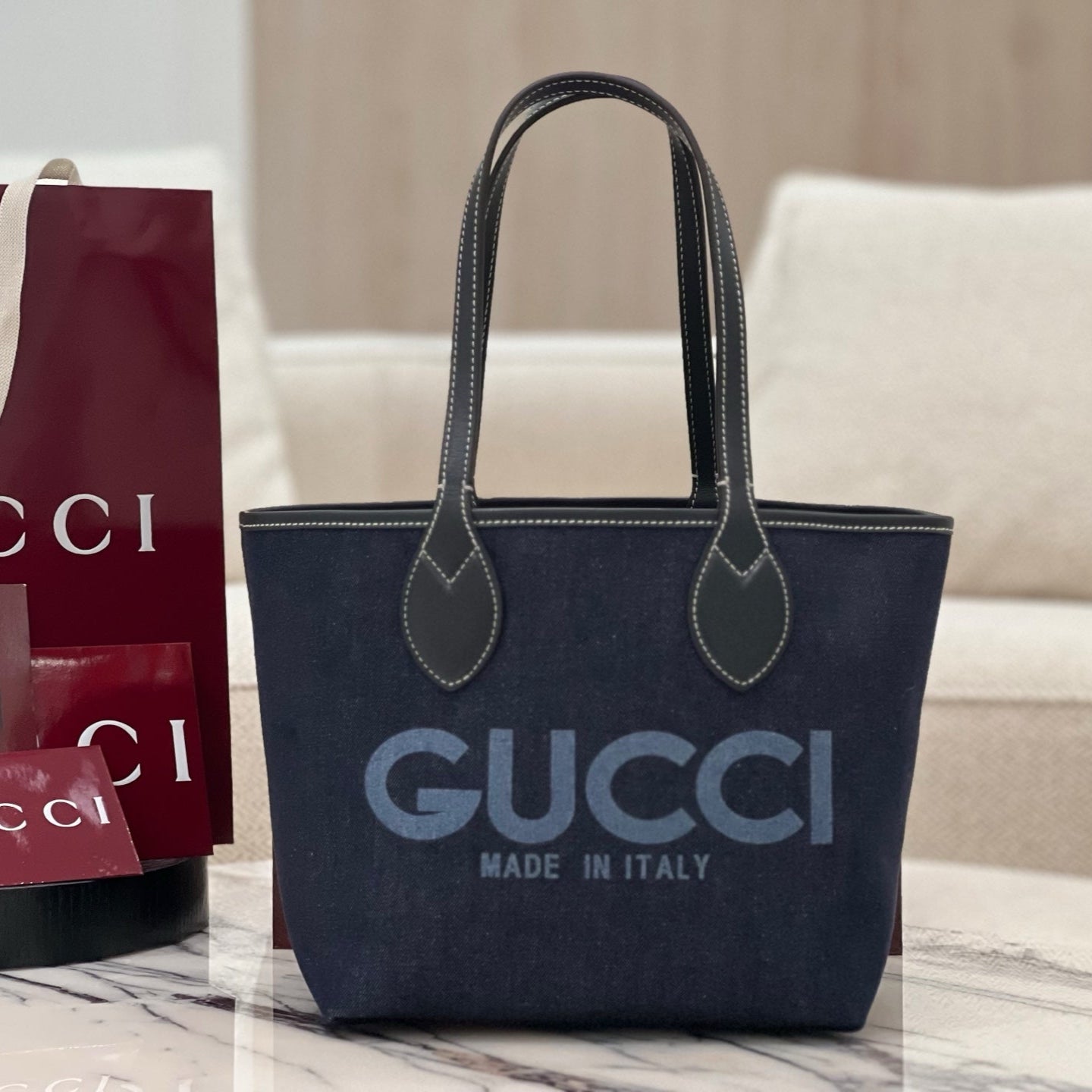Denim Shopper Bag: Stylish Design