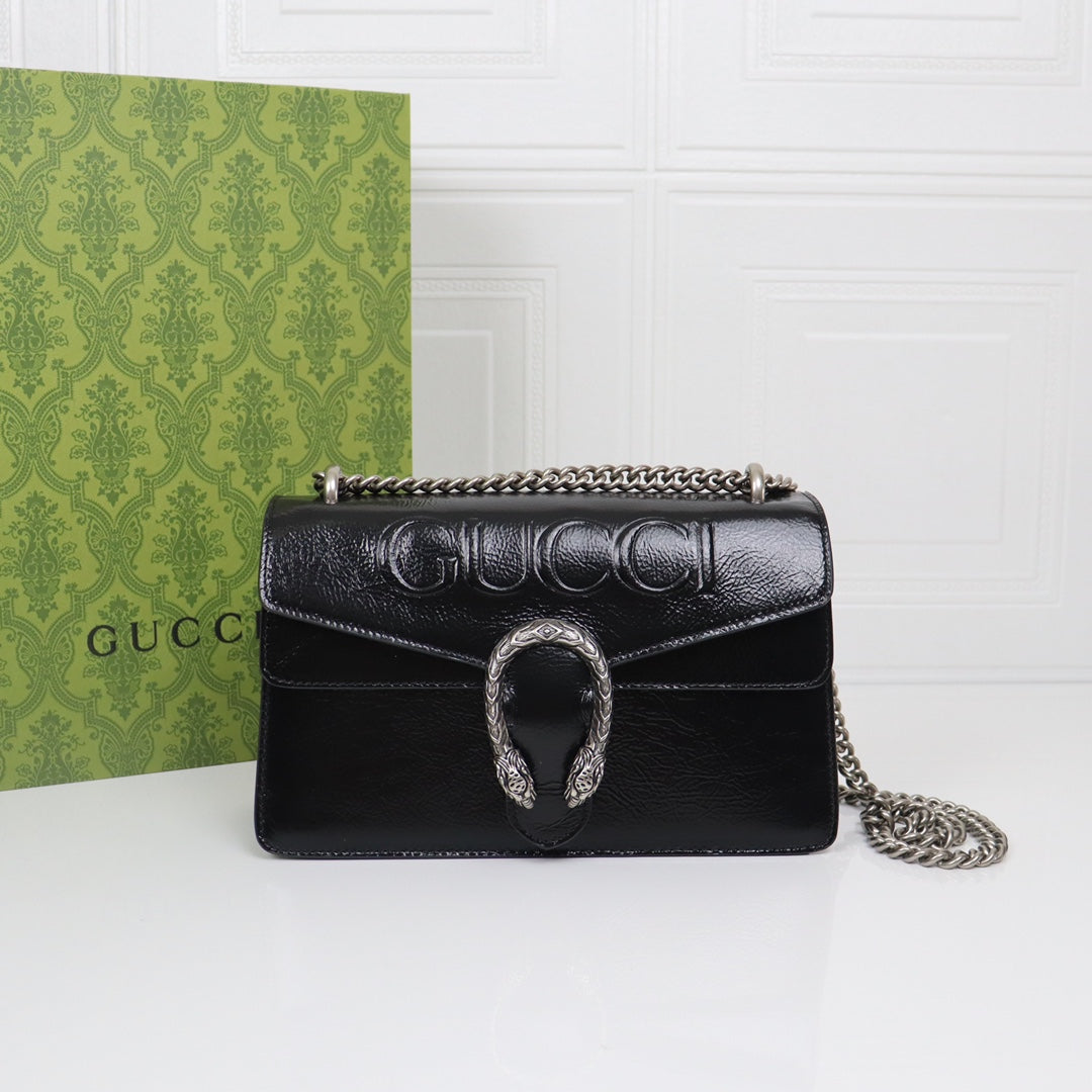 Dionysus Bag by Sabato de Sarno: Light Gray Patent