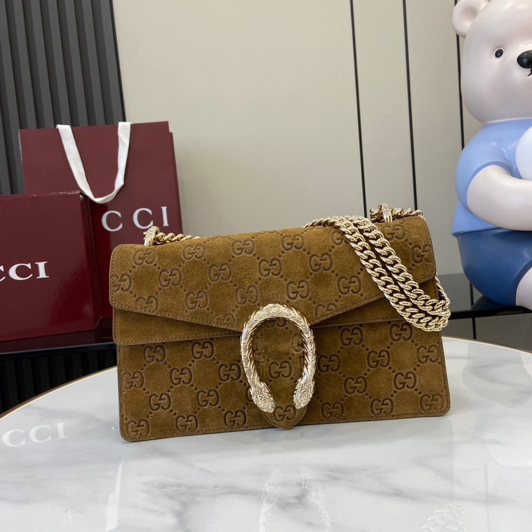 Dionysus Small Shoulder Bag, Newly Revamped in Brown