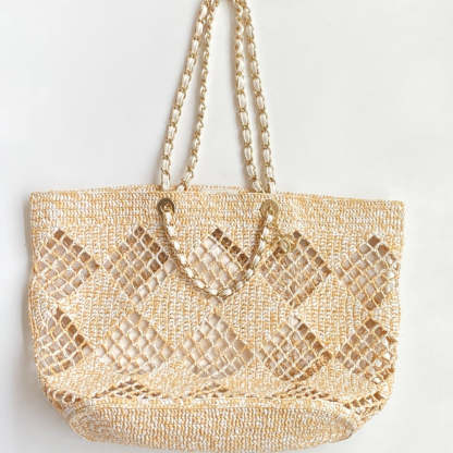 CC 2025 Beach Tote 52 Beige Raffia