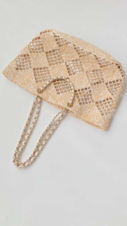 CC 2025 Beach Tote 52 Beige Raffia