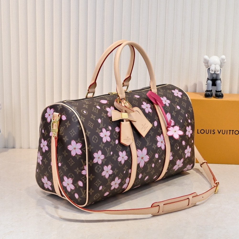 LUV X TAKASHI MURAKAMI 45CM M13752 BANDOULIÈRE 45 BROWN KEEPALL