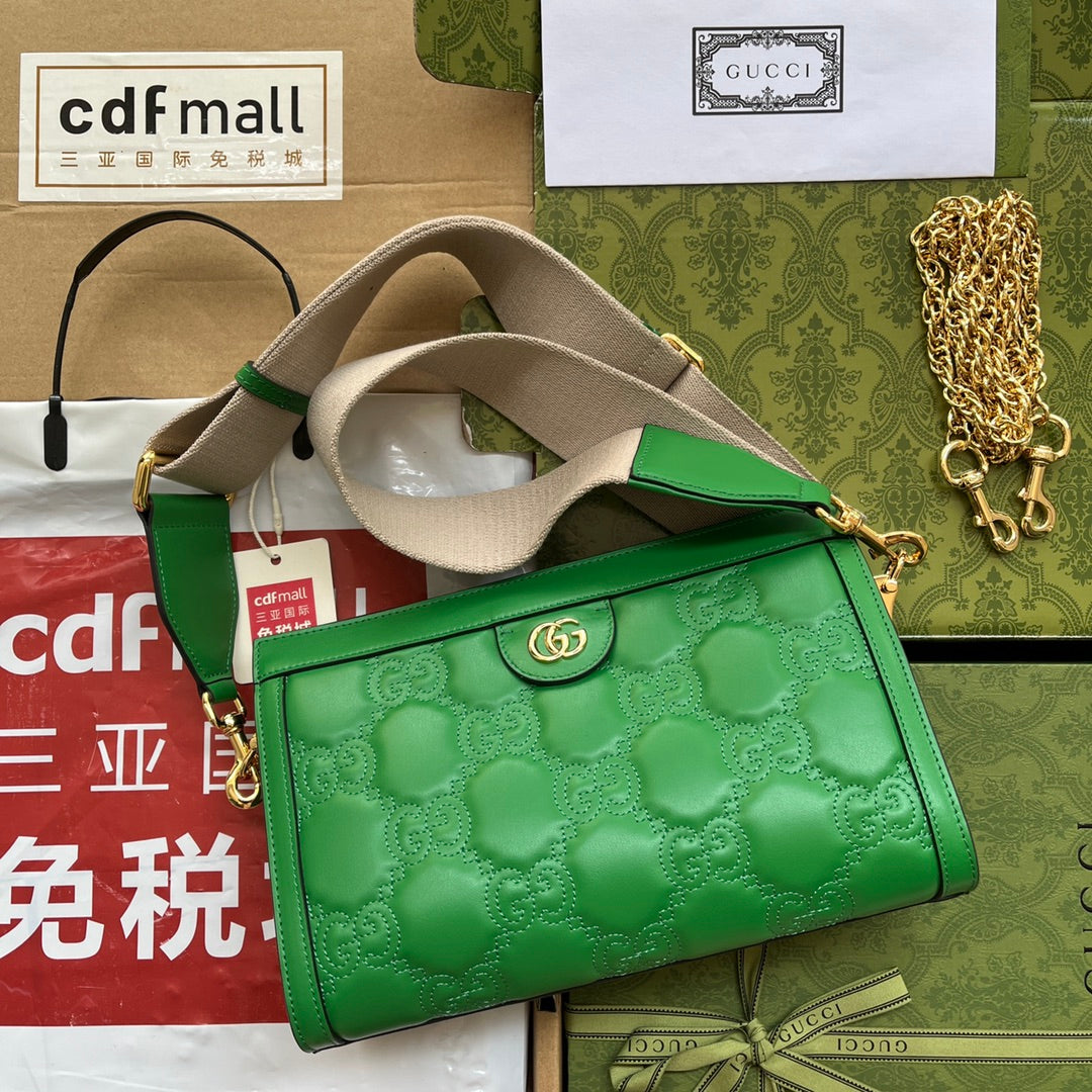 gg Matelassé Small Bag Green For Women, Women&#8217;s Bags 10.2in/26cm gg‎