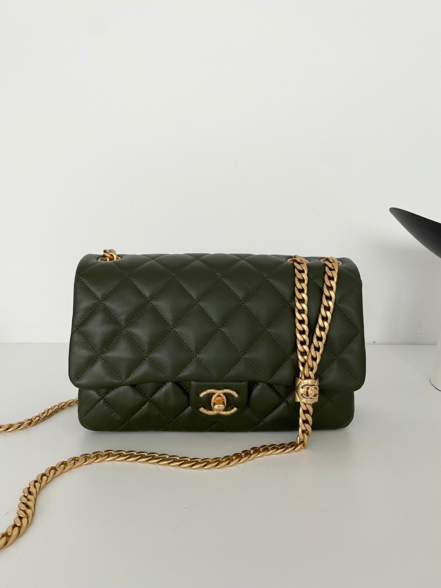 ChanelSmall Flap Bag Green For Women, Women&#8217;s Bags 8.7in/22cm