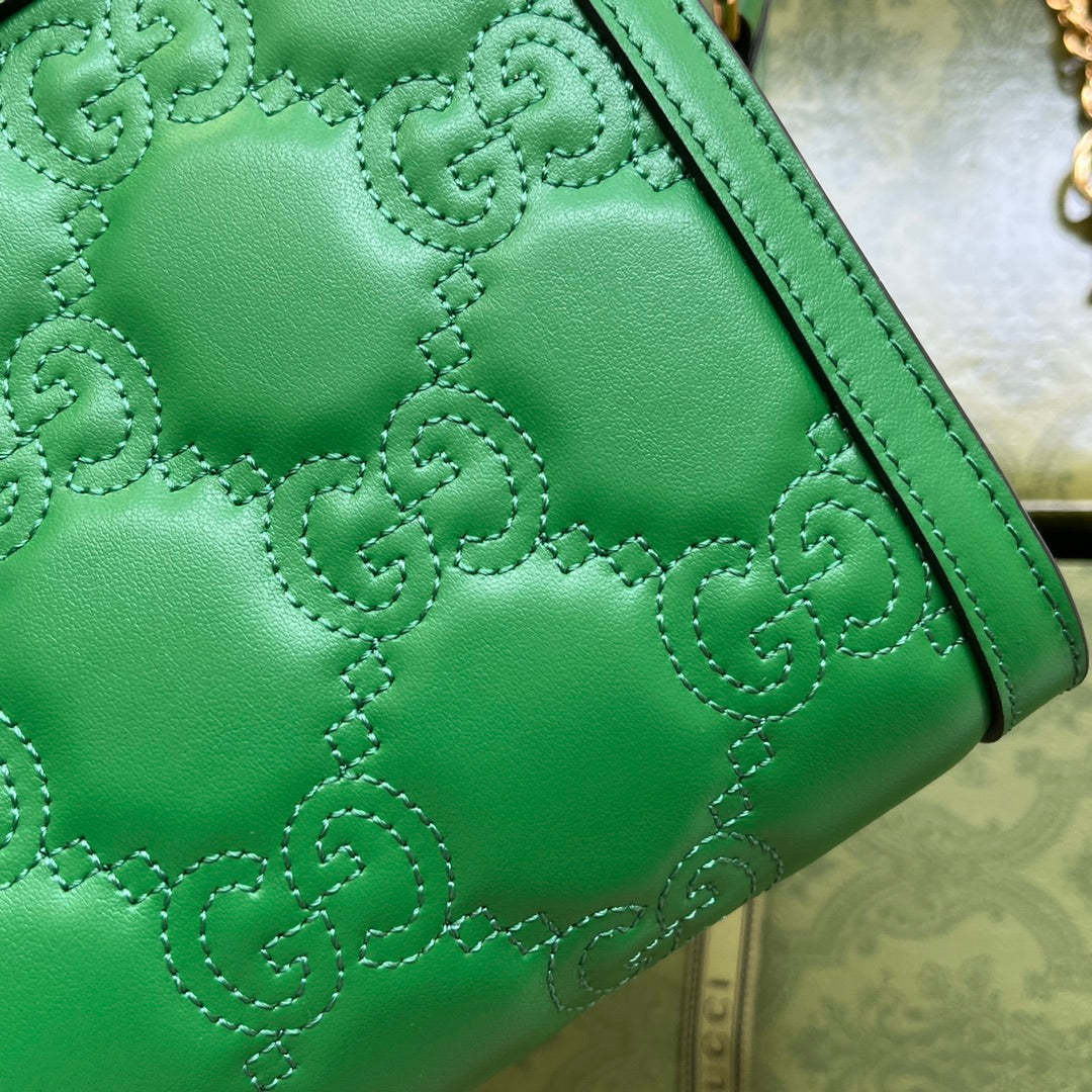 gg Matelassé Small Bag Green For Women, Women&#8217;s Bags 10.2in/26cm gg‎