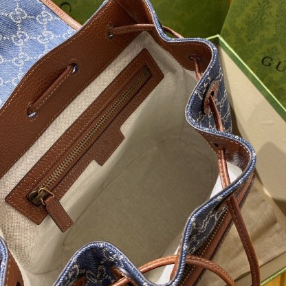 gg Backpack With Interlocking G Blue For Women, Women’s Bags 11.8in/30cm gg