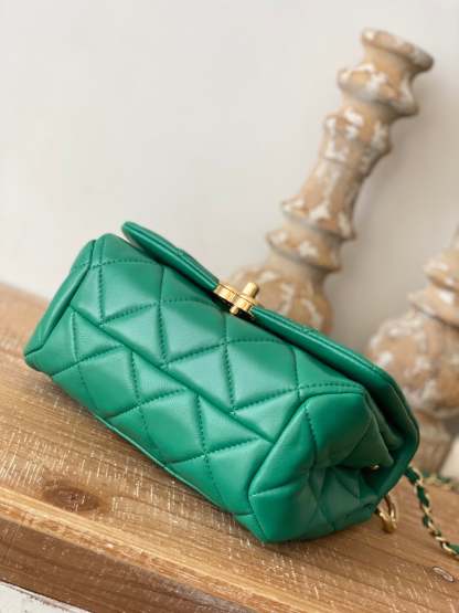 CHL Classic Diamond Flap Bag Green For Women, Women’s Bags 9.1in/23cm