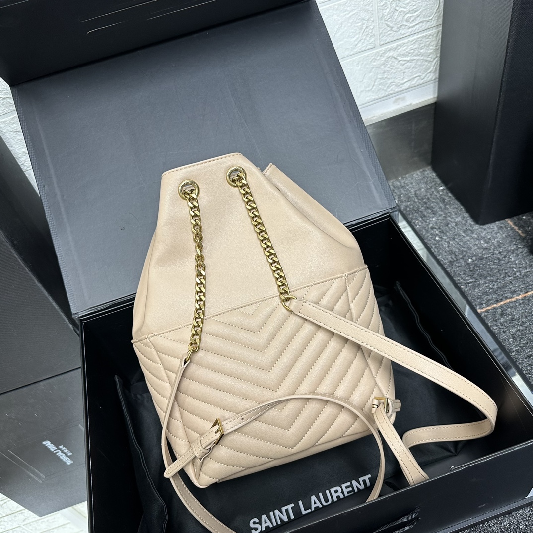 YSL JOE BACKPACK IN LAMBSKIN BEIGE 29CM 6726091EL079207