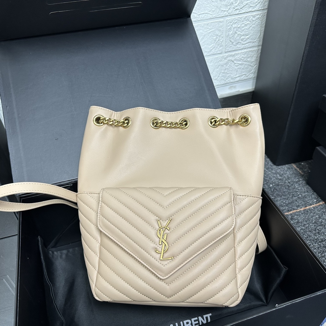 YSL JOE BACKPACK IN LAMBSKIN BEIGE 29CM 6726091EL079207