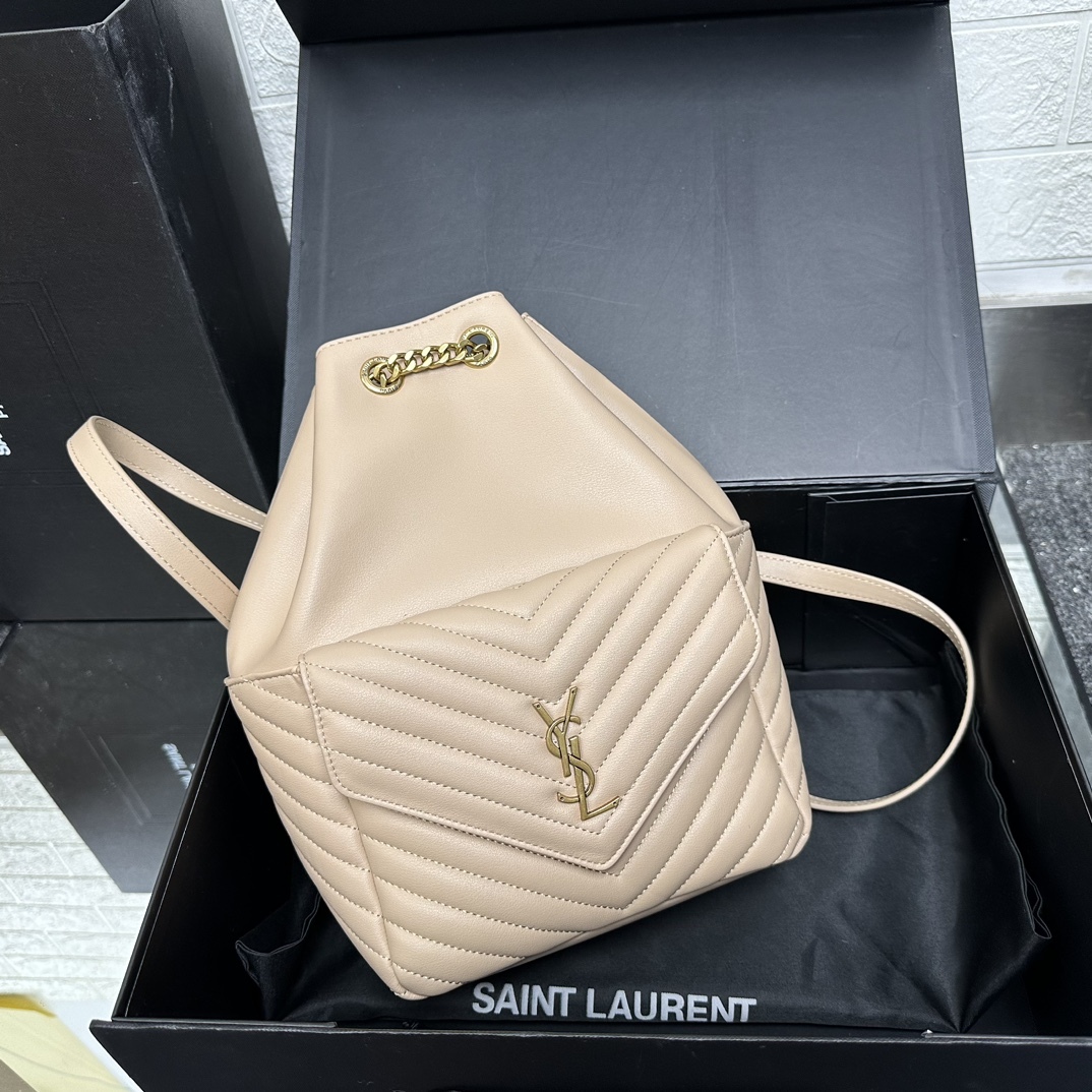 YSL JOE BACKPACK IN LAMBSKIN BEIGE 29CM 6726091EL079207