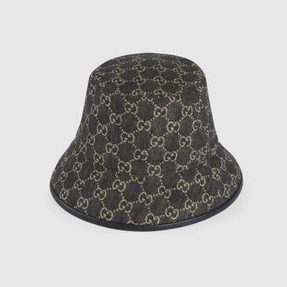 GG GG SUPREME DENIM BUCKET HAT BLACK